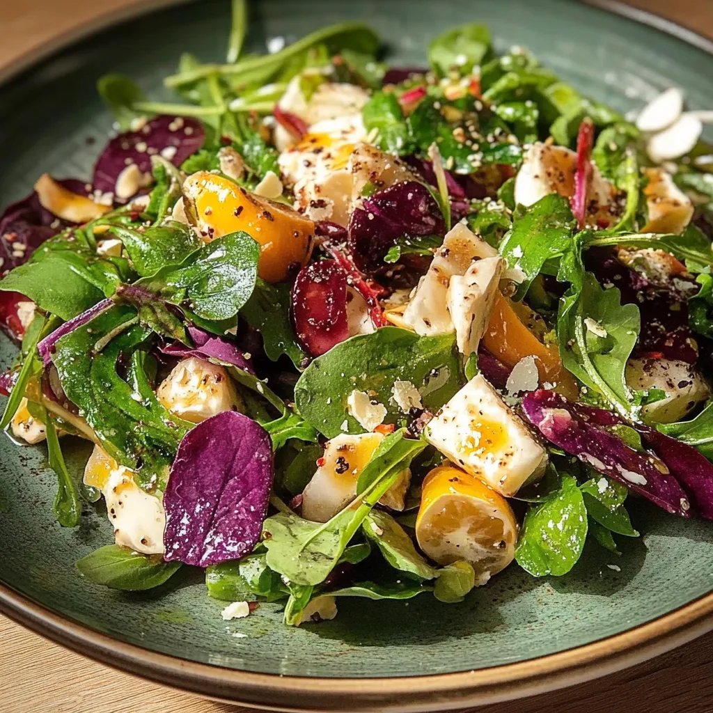 Gemischter Feldsalat mit Himbeeressig