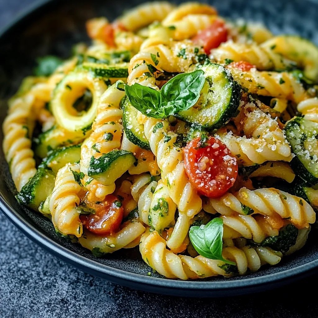 Gesunde Tomaten-Zucchini-Pasta