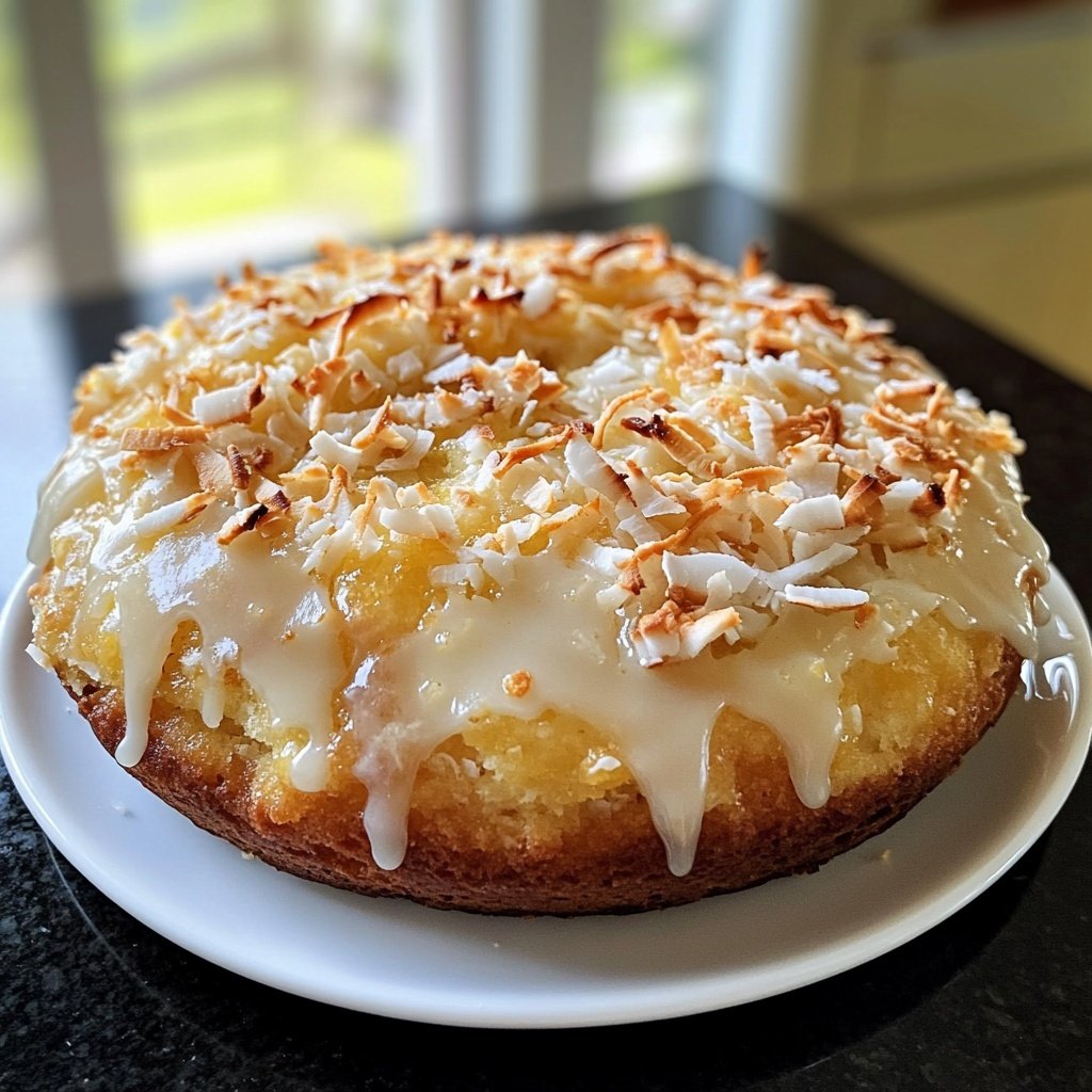 Zitronenkuchen mit Kokos