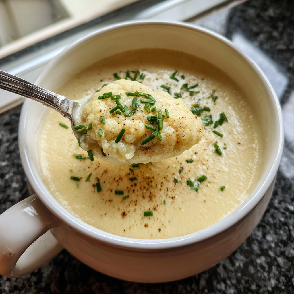 Cremige Blumenkohlsuppe mit einfachen Zutaten