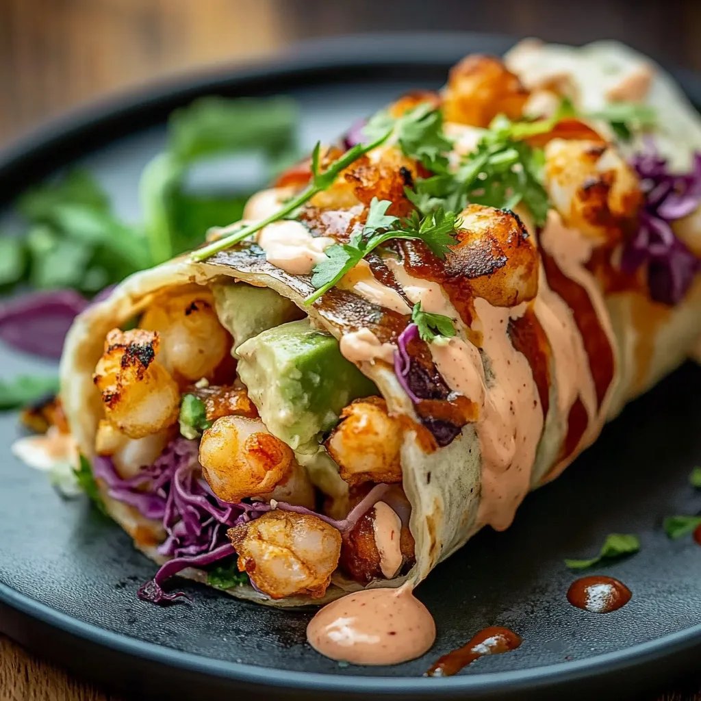 Gerösteter Blumenkohl Wrap