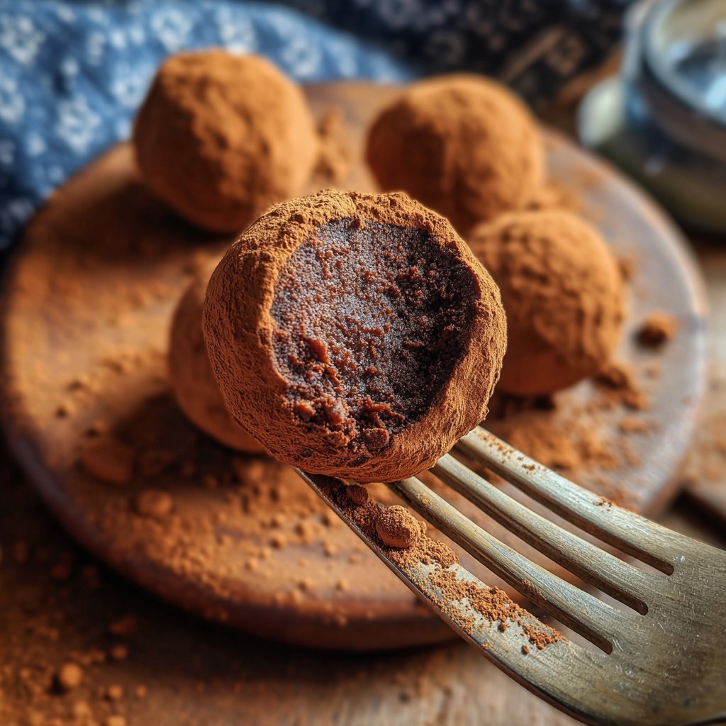 Schokoladentrüffel mit Kakao