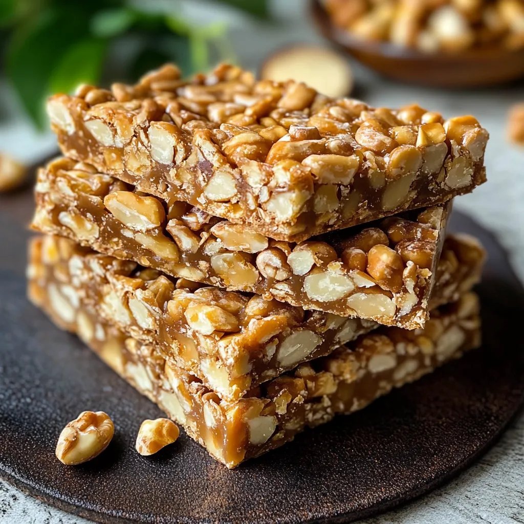 Erdnuss-Karamell-Riegel ohne Zuckerzusatz