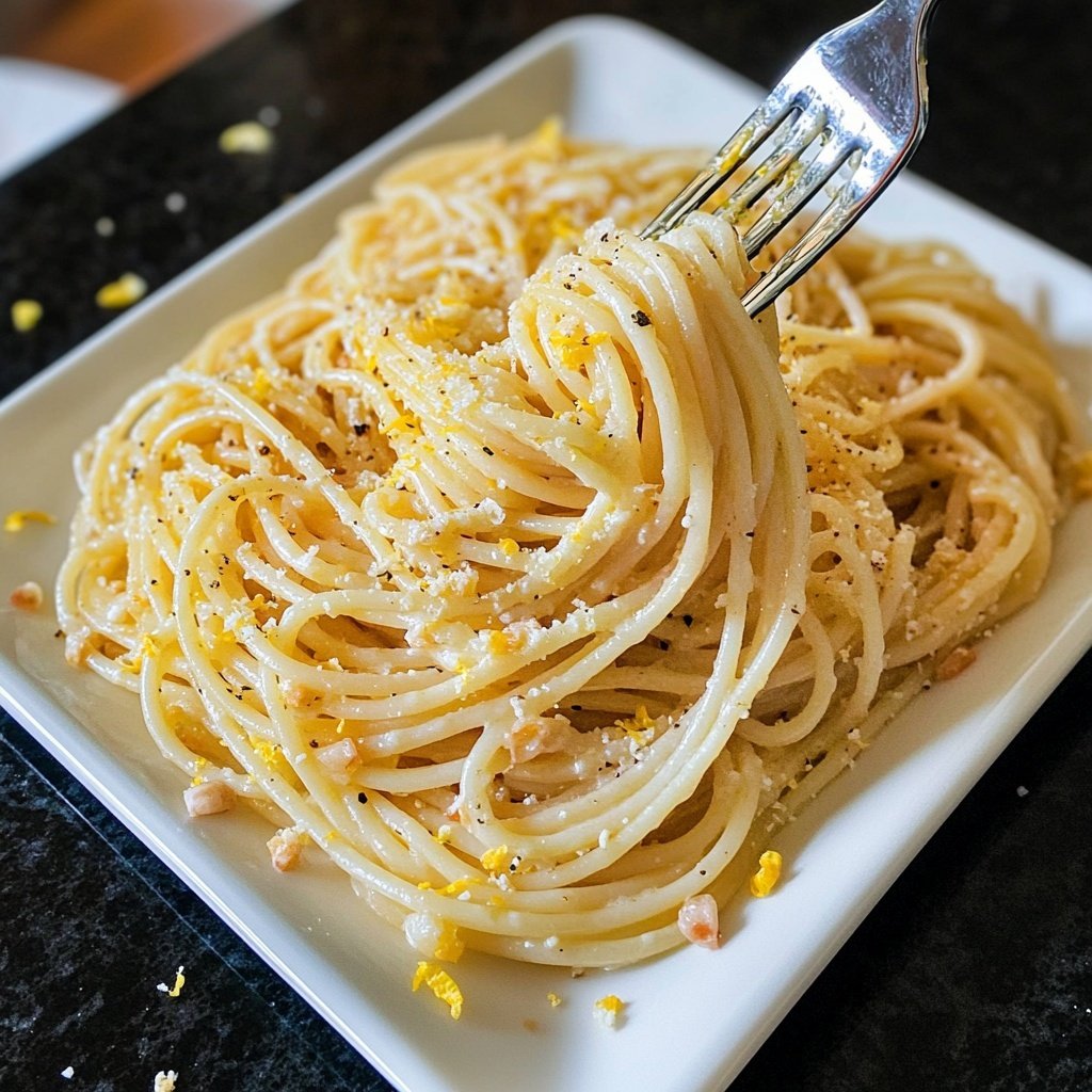 Spaghetti mit Zitronen-Knoblauch-Öl