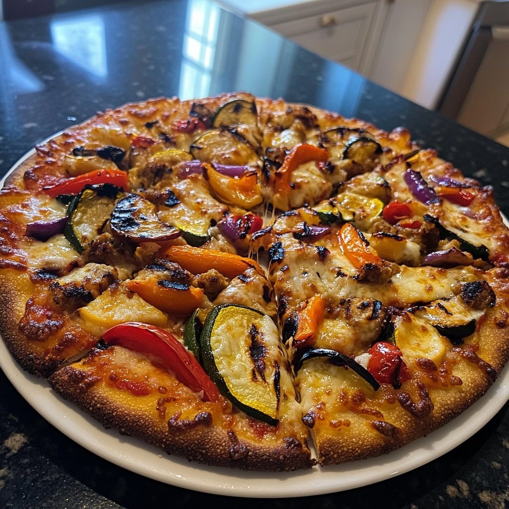 Pizza mit Grillgemüse