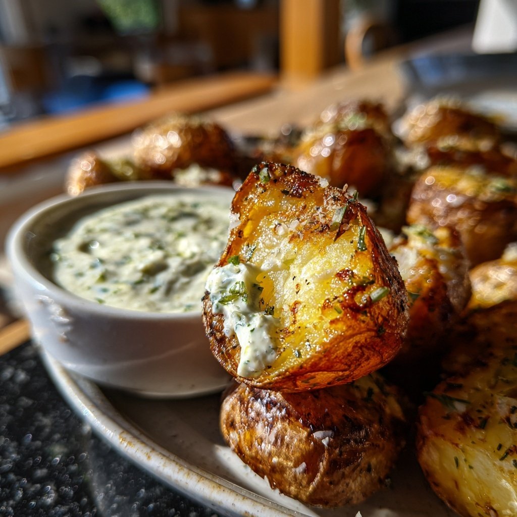 Ofenkartoffeln mit Kräuterquark