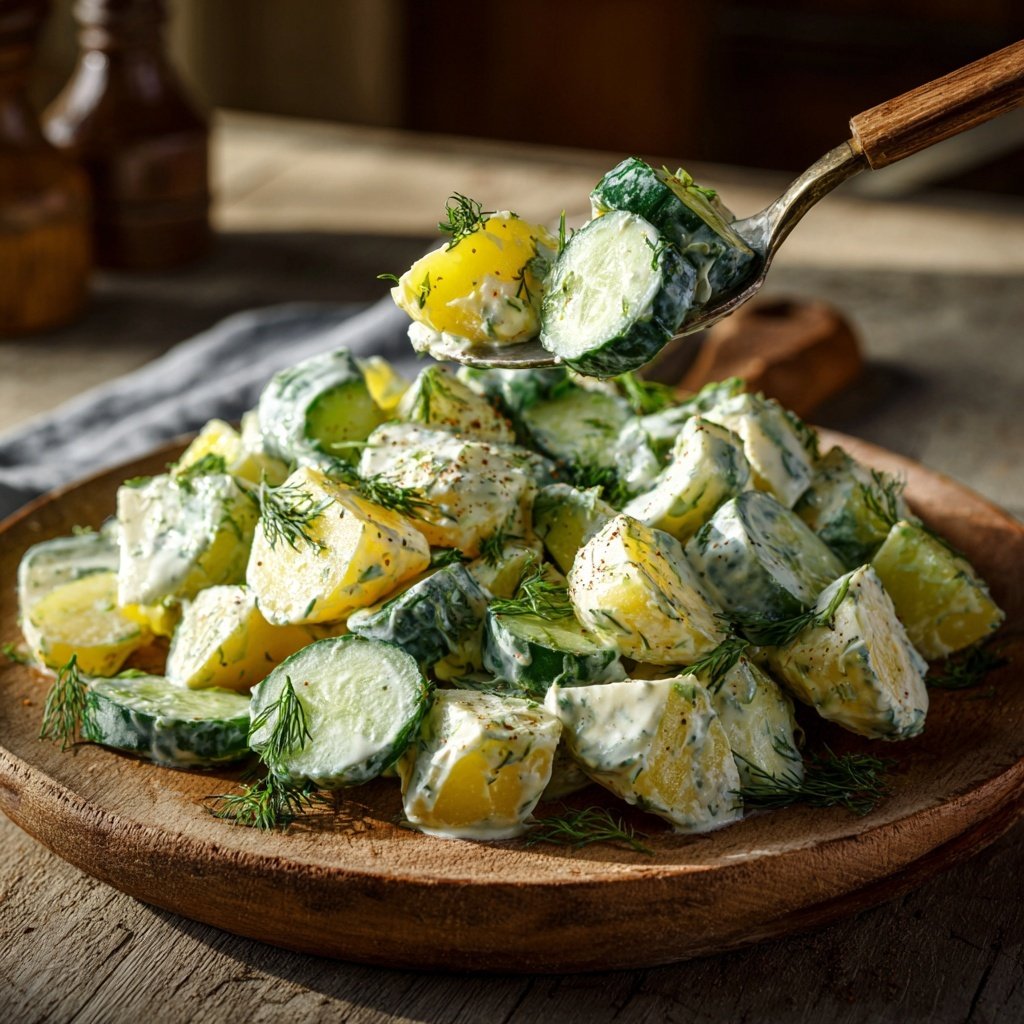 Kartoffel Gurken Salat Zum Grillen Mit Dill