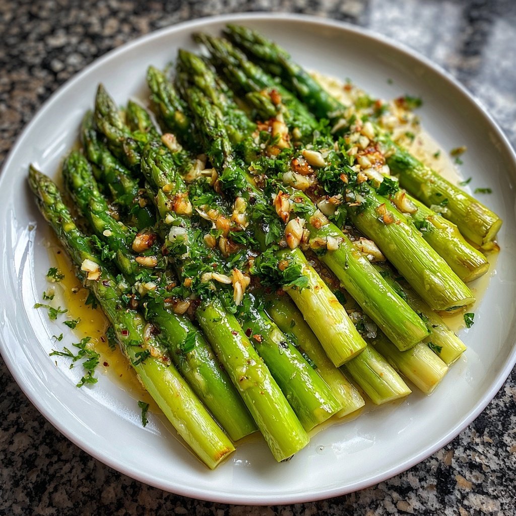 Grüner Spargel Mit Knoblauch