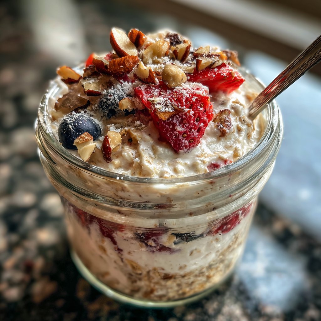 Frühstück zum Vorbereiten im Glas