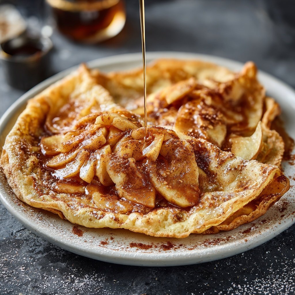 Pfannkuchen mit Apfel-Zimt-Topping