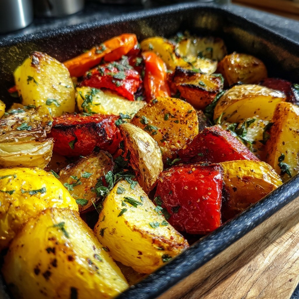 Ofengemüse mit Kräutern zum Abendessen