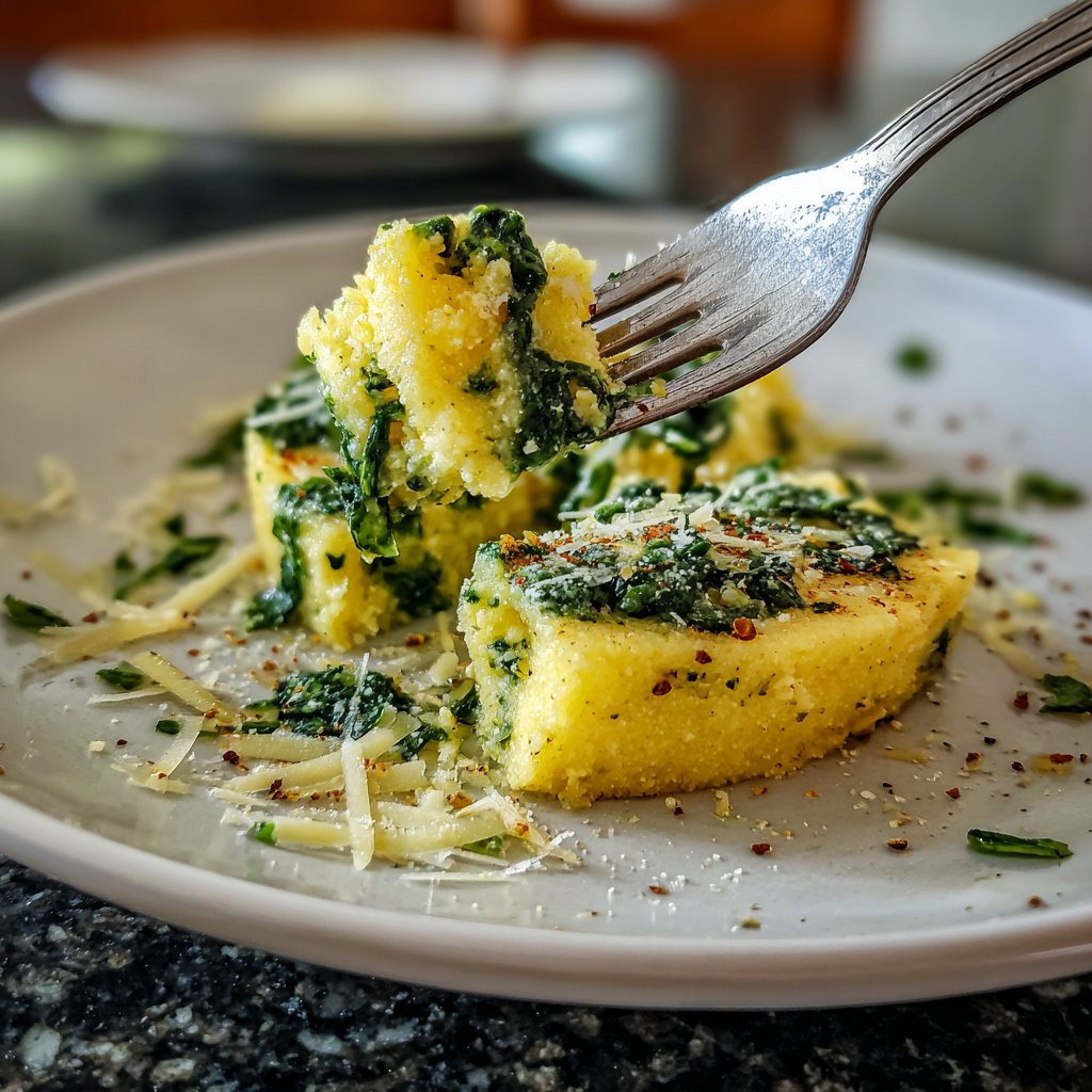 Polenta mit Spinat