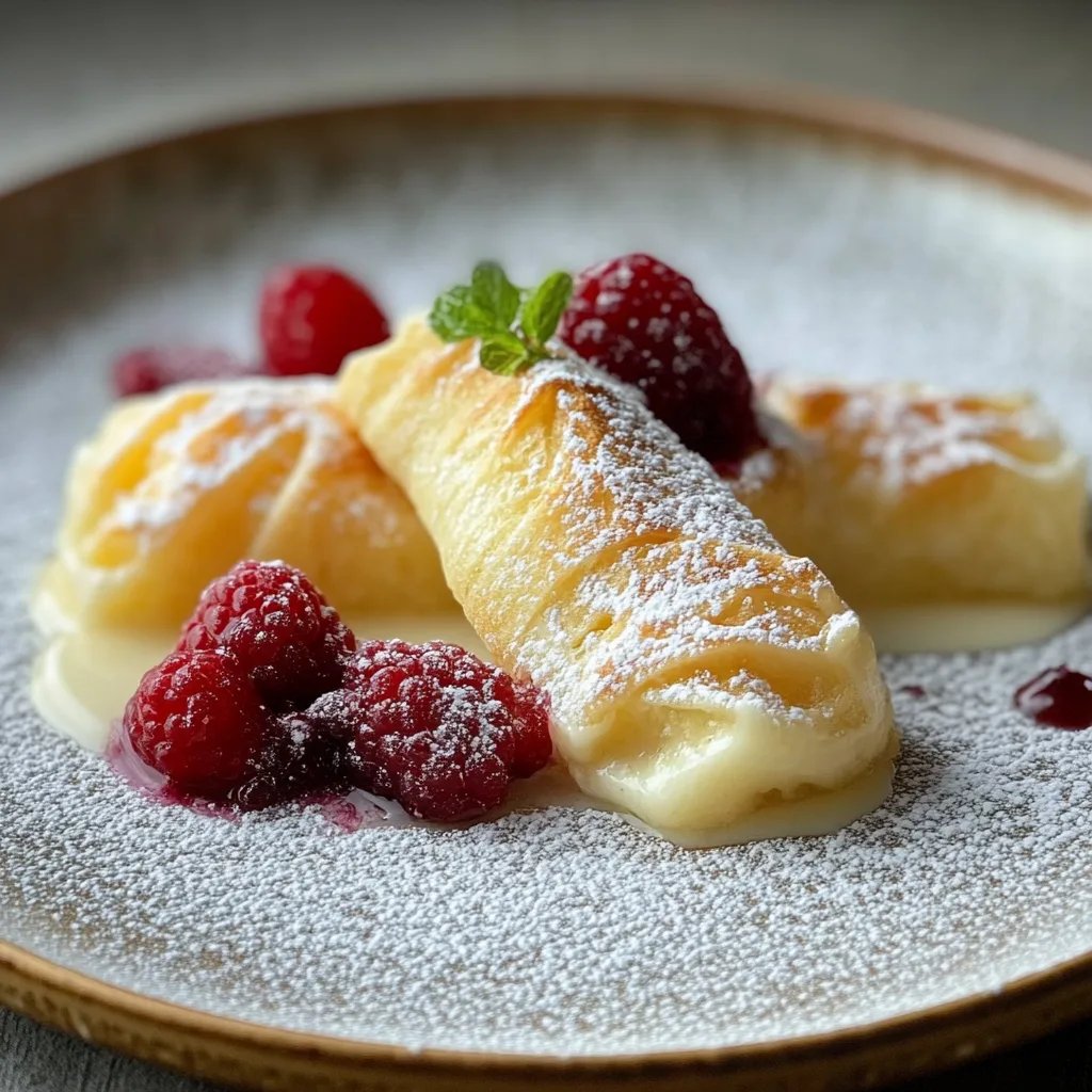 Blätterteig-Pudding-Stangen