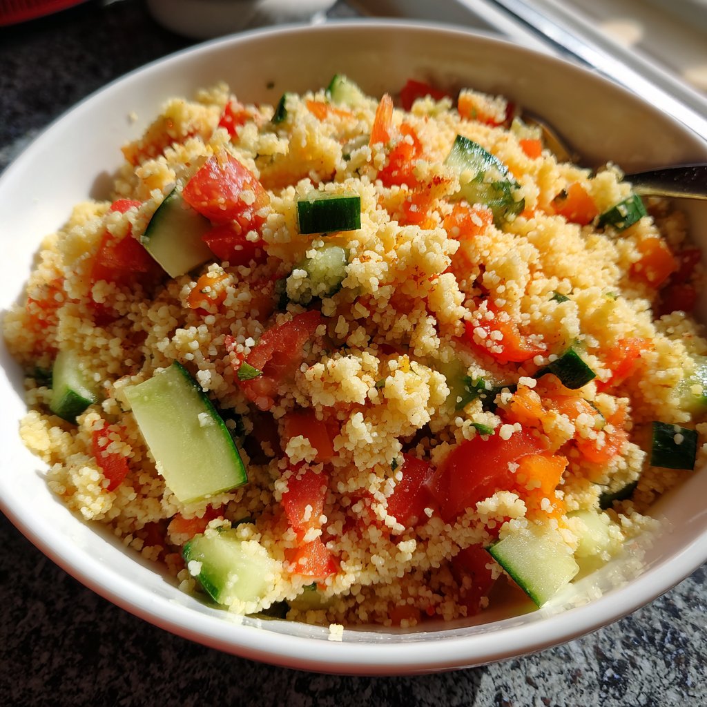 Couscous mit Tomaten und Gurke