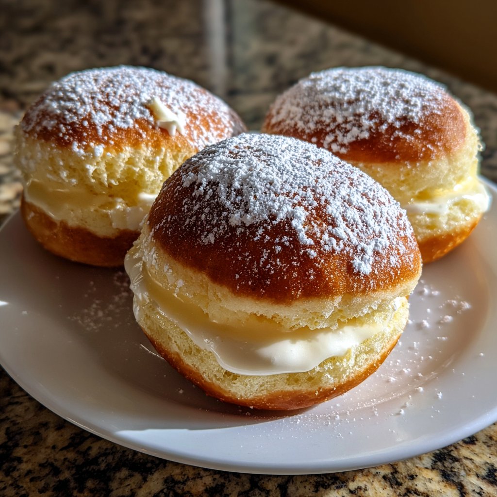 Quarkbällchen gefüllt