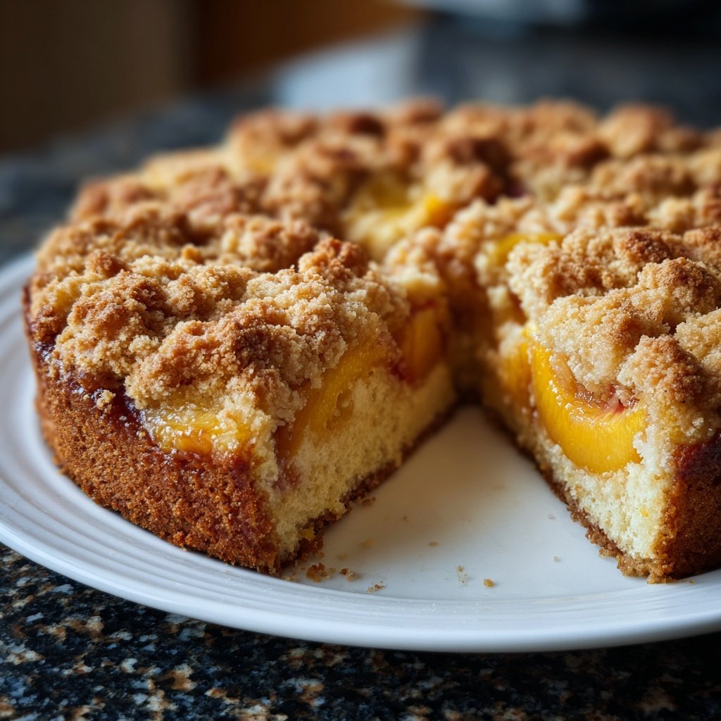 Streuselkuchen Mit Pfirsich