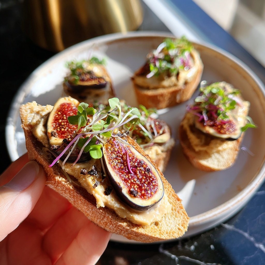Canapés mit Feigenaufstrich