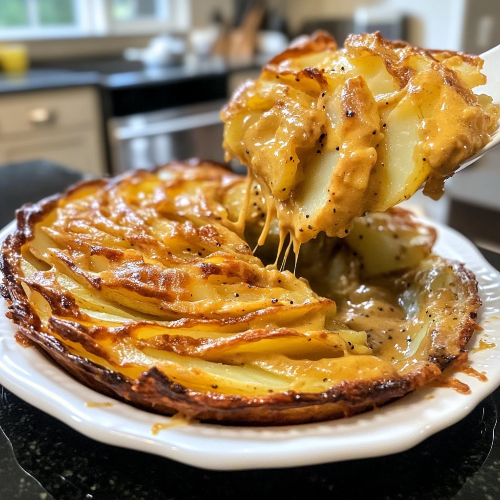 Kartoffelauflauf mit Senfsauce